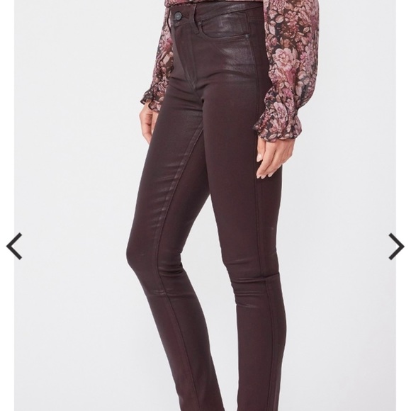 Paige Huxton high rise ankle skinny coated jeans - Picture 4 of 6